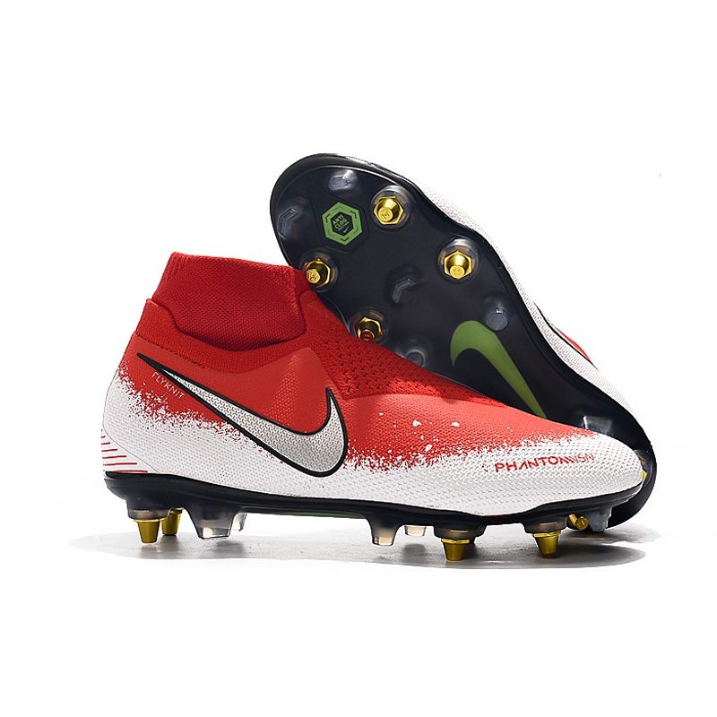 Nike Phantom Vision Elite DF SG PRO Anti Clog Červené Bílý